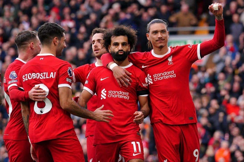 Mohamed Salah đã ghi bàn hoặc kiến tạo trong 13 trận gần nhất ở EPL tại Anfield.